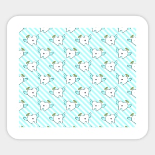 Tooth Angel Stripes Pattern Sticker